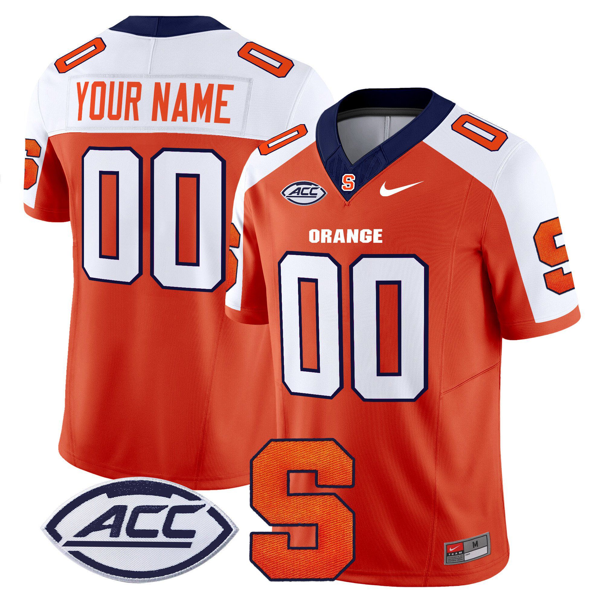 Men Syracuse Orange Orange Nike 2024 Vapor Limited Custom NCAA Jersey->customized ncaa jersey->Custom Jersey